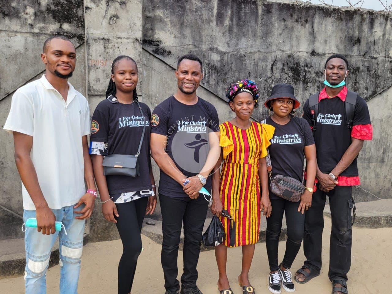 The team with one of the mothers we visited.